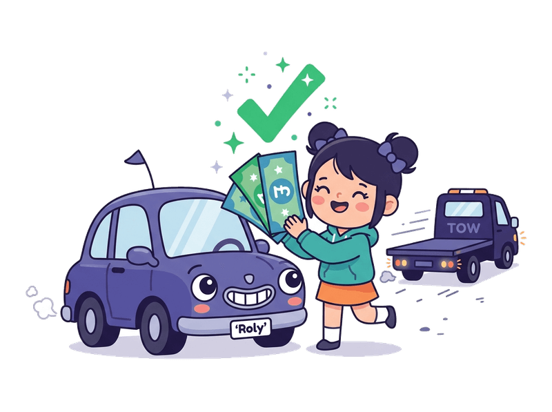 Step 4: Get Paid — Bank transfer on collection in East Dulwich. No waiting, no chasing. The money is yours before we drive away with your old car.